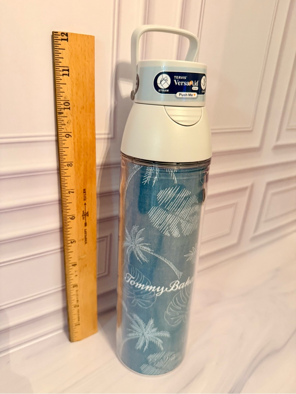 Tervis Versaid White and Blue Travel Bottle